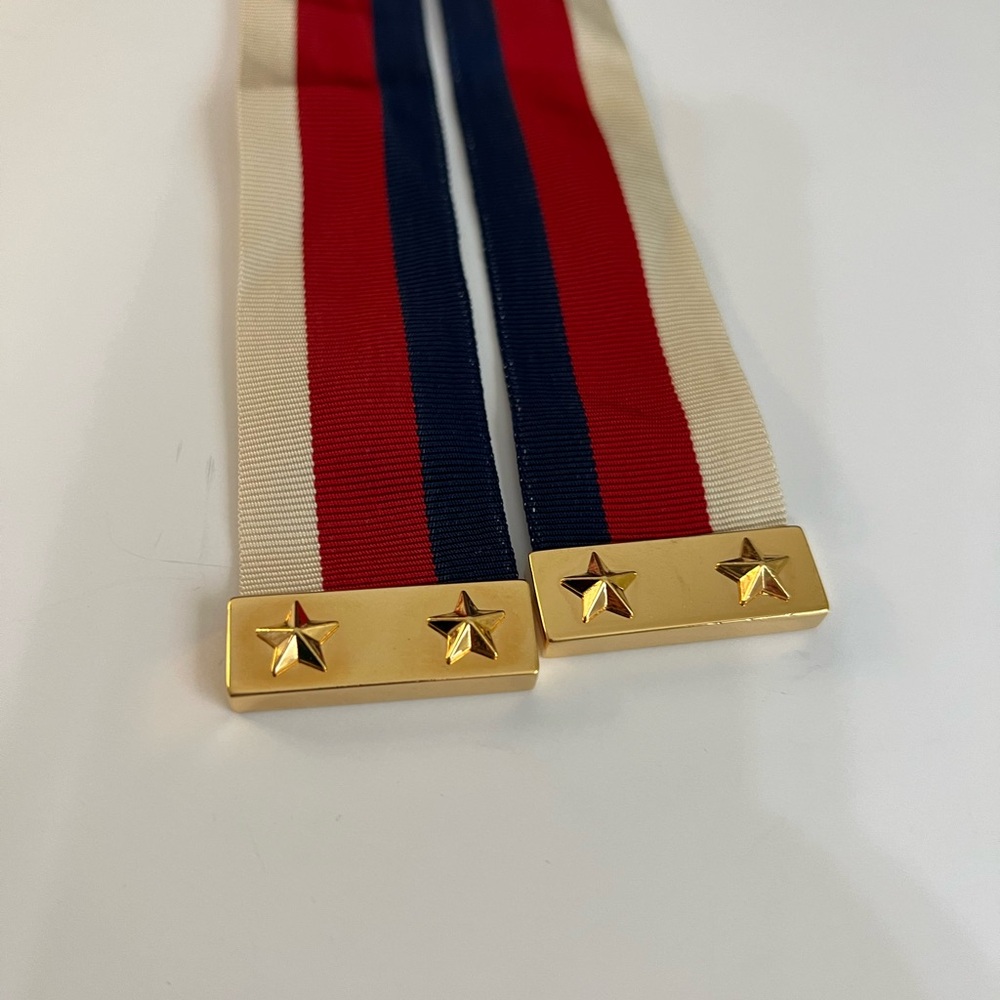 Gucci white small sylvie bag with stripes ribbon. - Picture 6 of 10